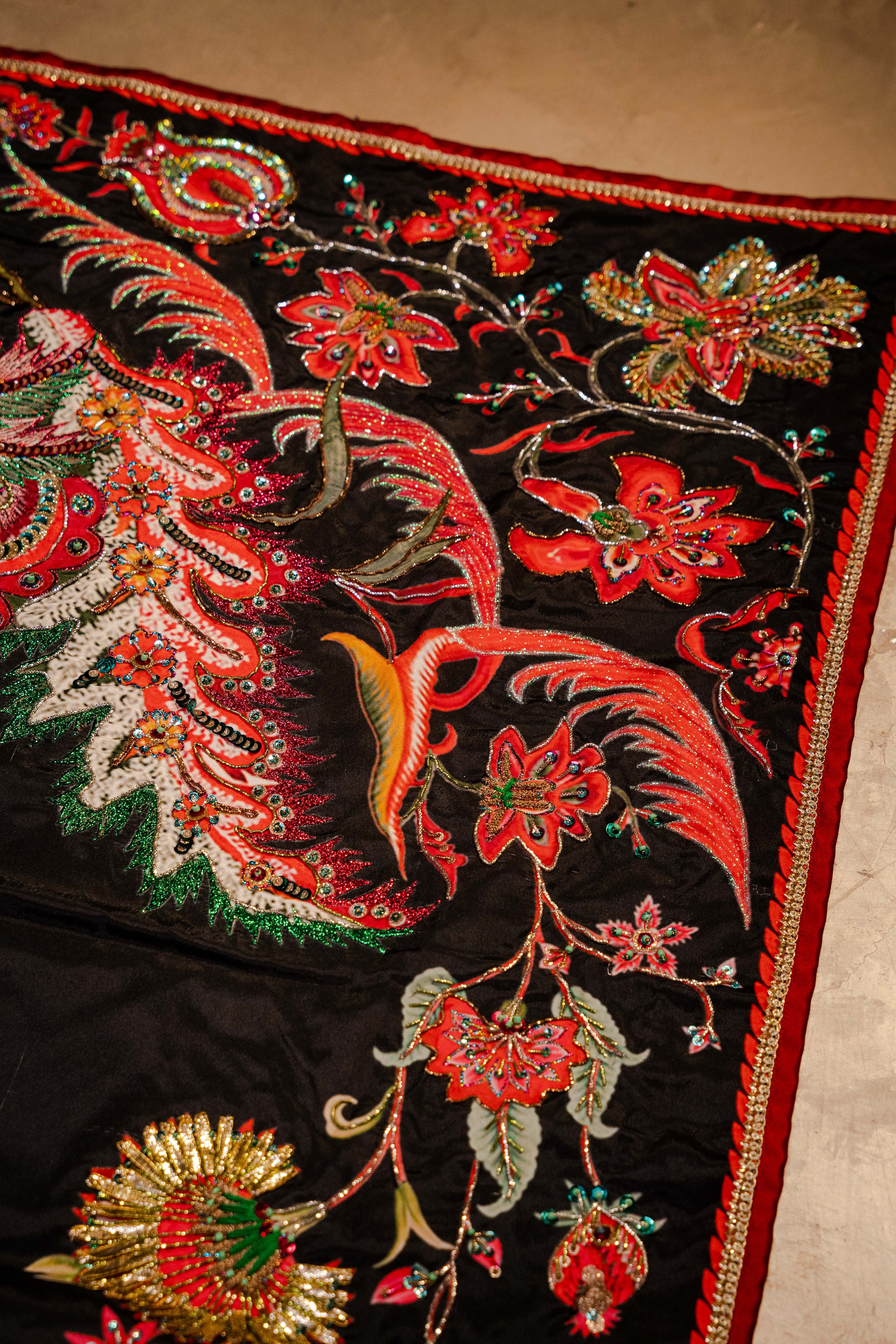 Sitara - Handcrafted Raw Silk Shawl by Vashah - Shopping Karado
