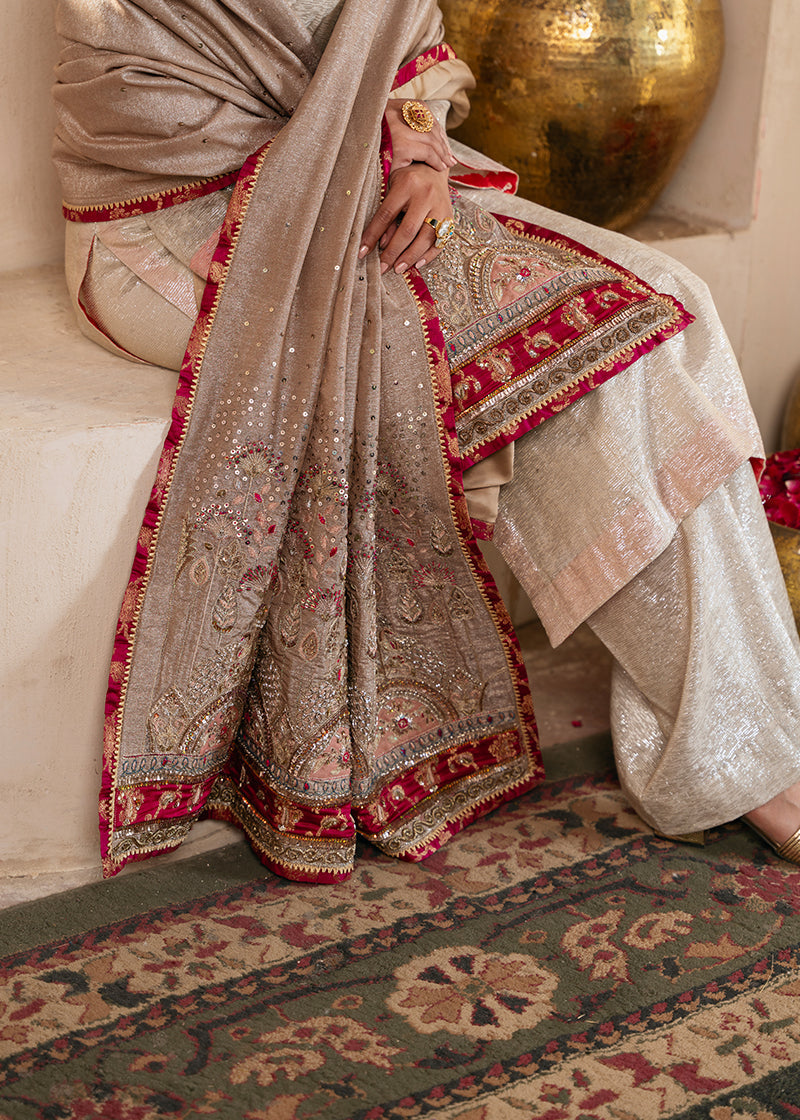 Baad E Saba Shawl - Handcrafted Organza Shawl by Vashah - Shopping Karado