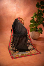 Baagh e Noor - Handcrafted Raw Silk Shawl by Vashah - Shopping Karado