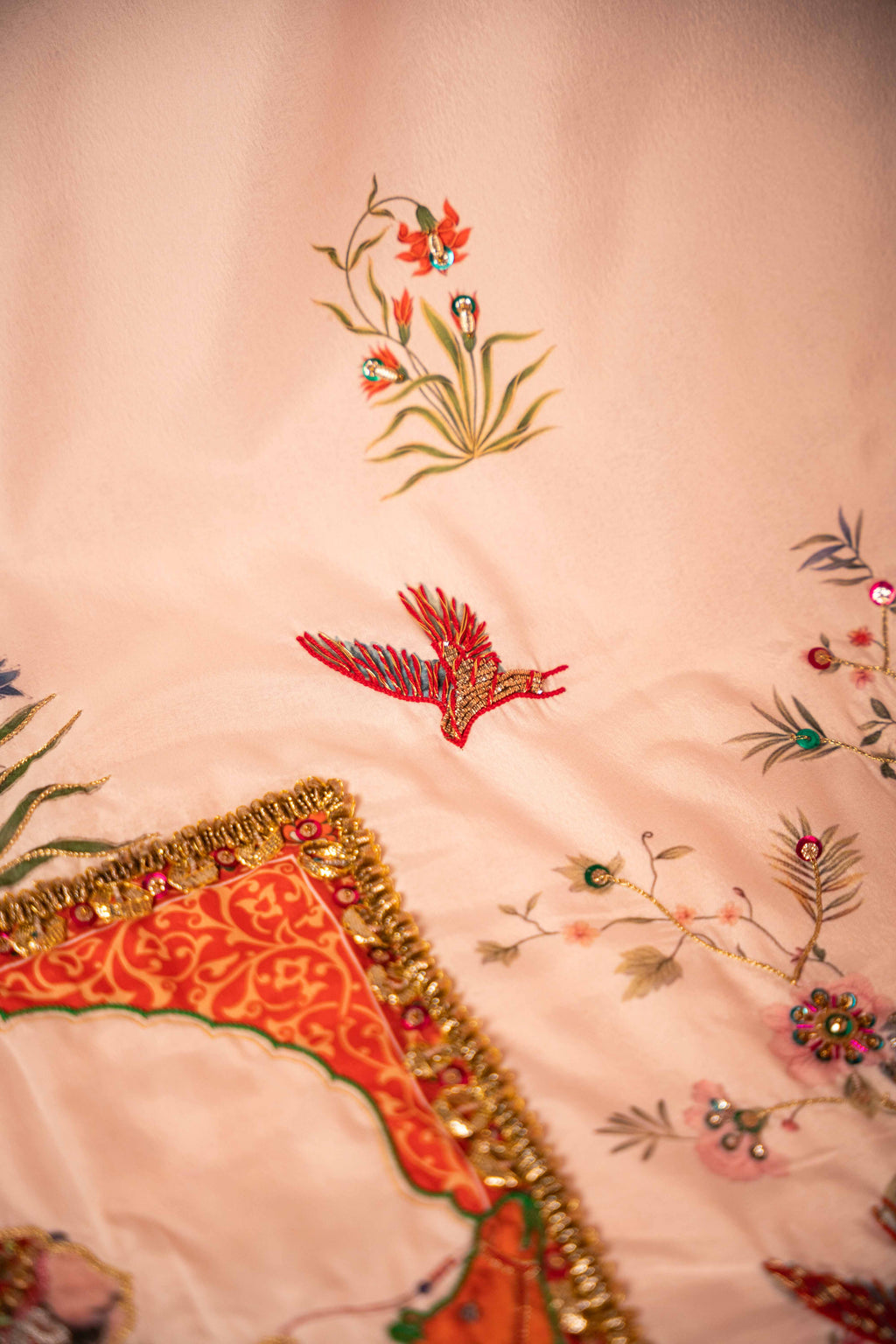 Palki Detail View - Luxury Pakistani Shawl - shoppingkarado.com