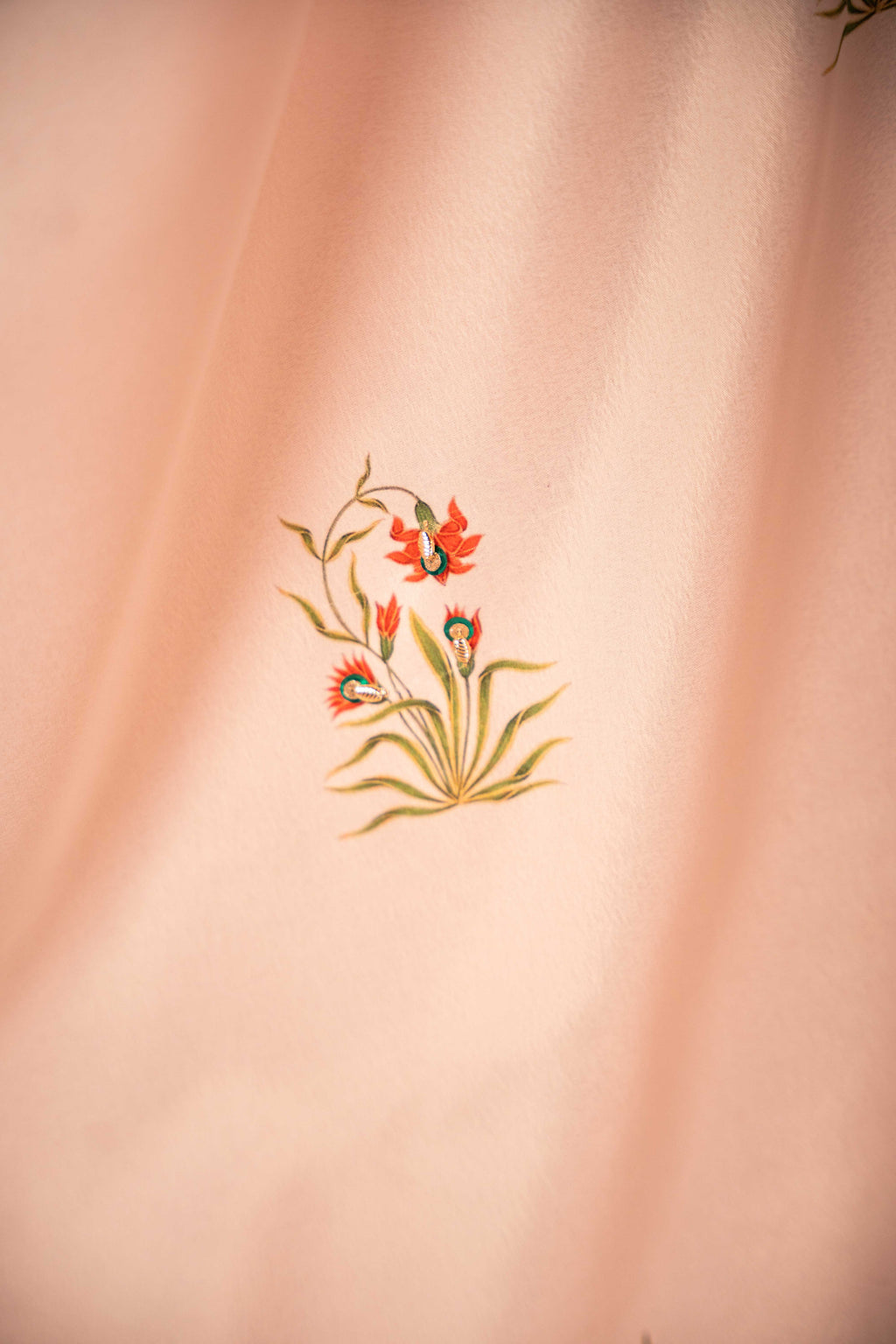 Vashah Palki - Hand Embroidered Raw Silk Shawl - Shopping Karado