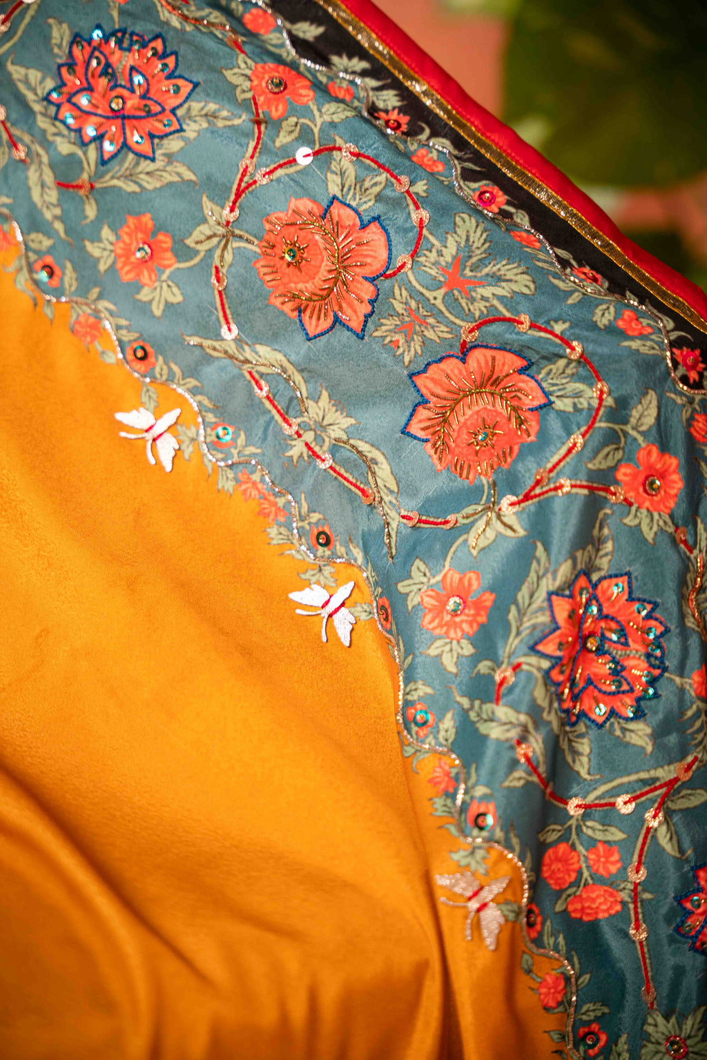 Rang Mahal - Silver Embroidered Luxury Shawl - Buy Online Pakistan