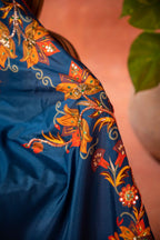 Vashah Sabaa - Hand Embroidered Raw Silk Shawl - Shopping Karado