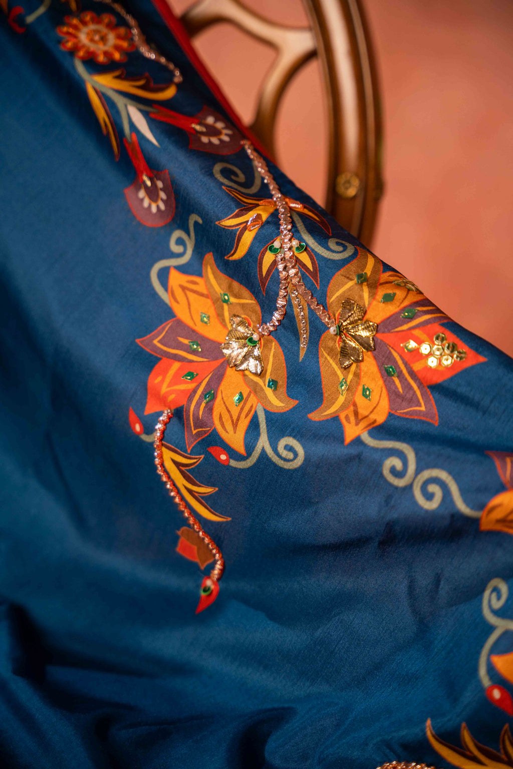 Sabaa - Red Embroidered Luxury Shawl - Buy Online Pakistan