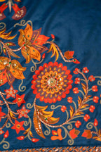 Vashah Sabaa - Hand Embroidered Raw Silk Shawl - Shopping Karado