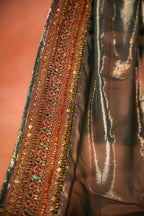 Gul Bano Shawl (Green) - Red Embroidered Luxury Shawl - Buy Online Pakistan