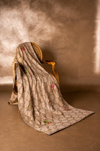 Kalamkaar - Shawl (Green) - Handcrafted Silk Shawl by Vashah - Shopping Karado