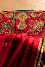 Vashah Gul-e-Rani - Hand Embroidered Raw Silk Shawl - Shopping Karado