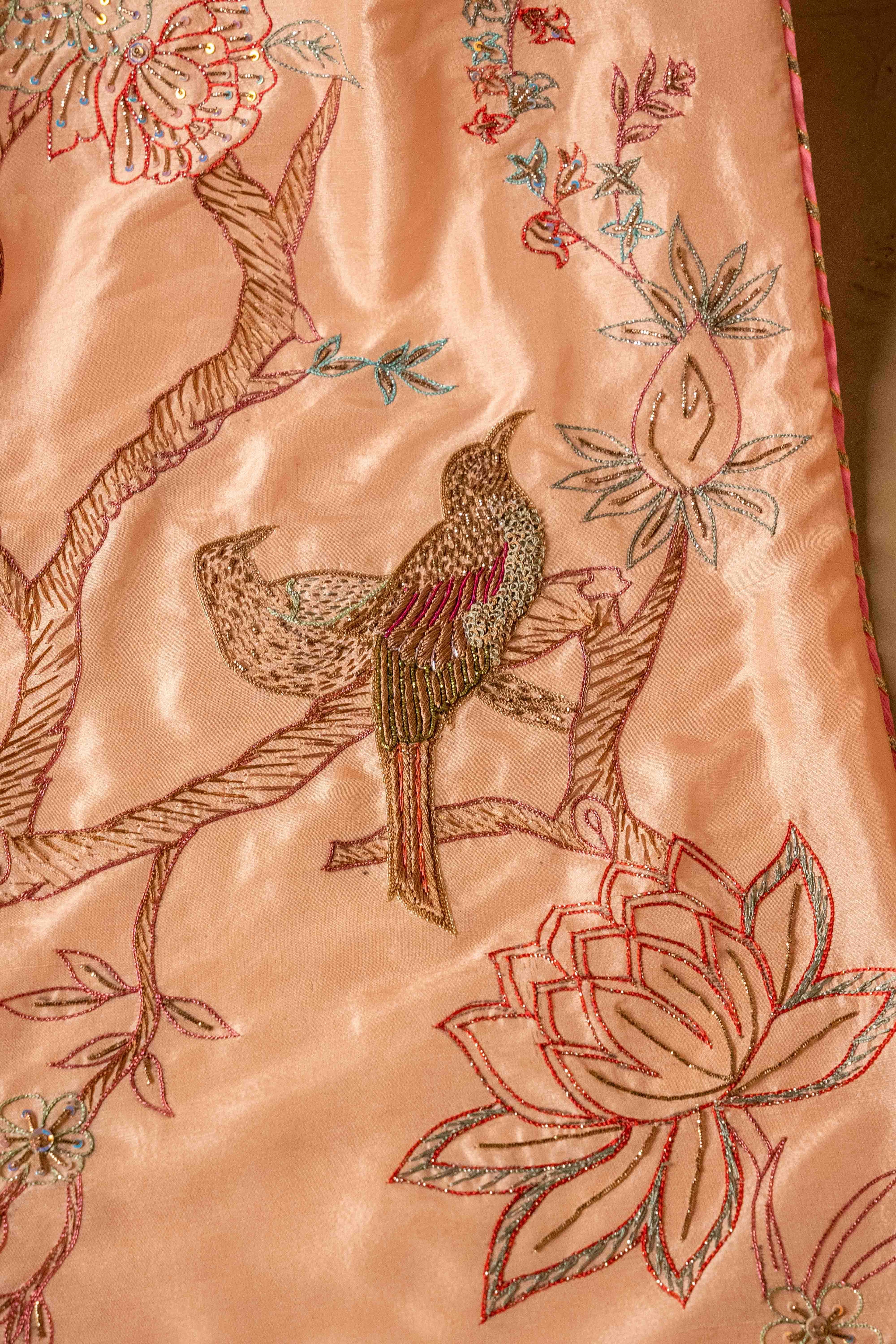 Fakhta - Red Embroidered Luxury Shawl - Buy Online Pakistan