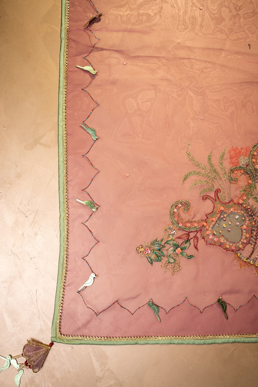 Baraadari Shawl - Red Embroidered Luxury Shawl - Buy Online Pakistan