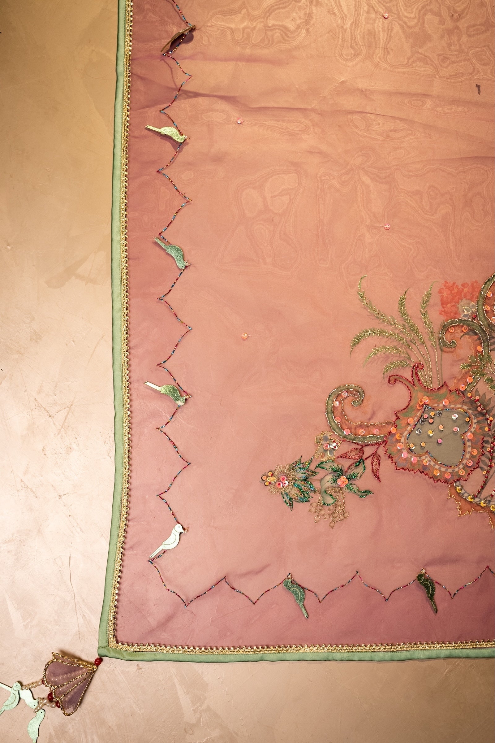 Baraadari Shawl - Red Embroidered Luxury Shawl - Buy Online Pakistan