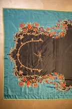 Vashah Parwana Shawl - Hand Embroidered Raw Silk Shawl - Shopping Karado