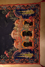 Vashah Chandni Raat Shawl - Hand Embroidered Raw Silk Shawl - Shopping Karado