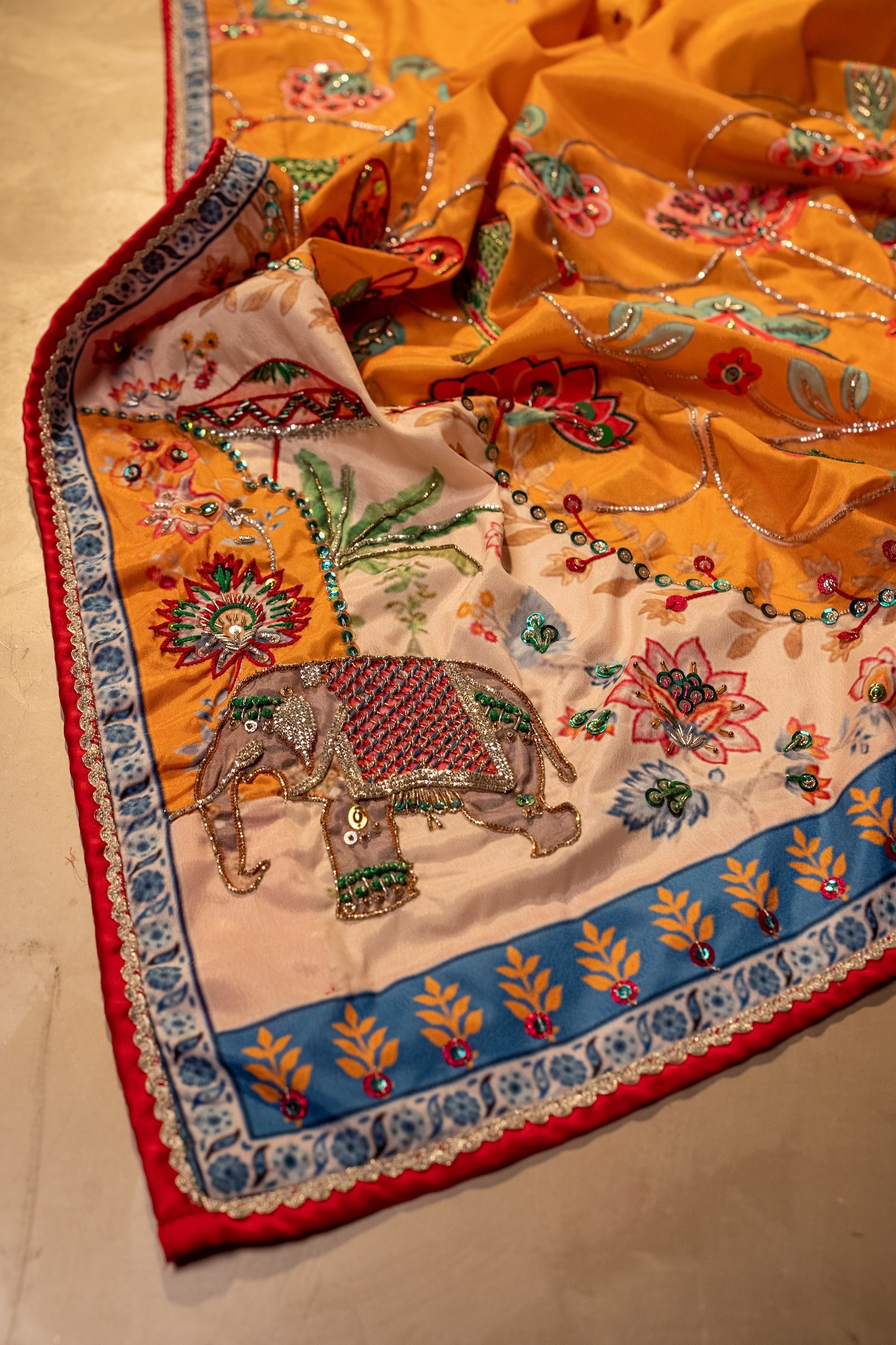 Poshaq Shawl - Red Embroidered Luxury Shawl - Buy Online Pakistan