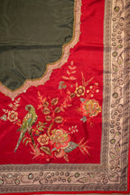 Pihu Shawl - Green Embroidered Luxury Shawl - Buy Online Pakistan