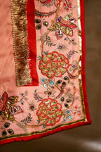 Maah e Gul Detail View - Luxury Pakistani Shawl - shoppingkarado.com