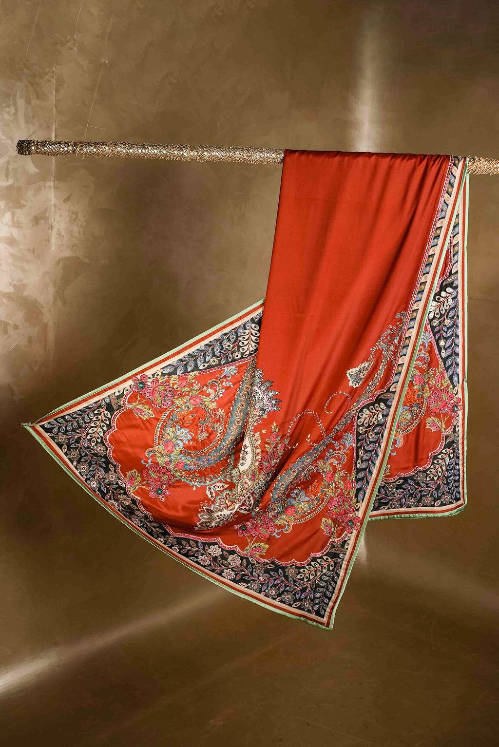 Sunehri Mitti - Handcrafted Silk Shawl by Vashah - Shopping Karado