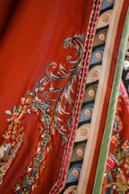 Sunehri Mitti - Red Embroidered Luxury Shawl - Buy Online Pakistan