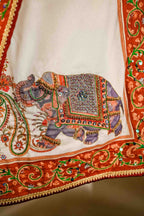 Amaranth Bagh - Red Embroidered Luxury Shawl - Buy Online Pakistan
