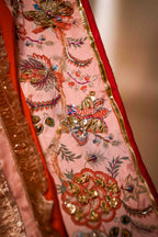 Maah e Gul Detail View - Luxury Pakistani Shawl - shoppingkarado.com