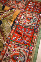 Shabnam - Red Embroidered Luxury Shawl - Buy Online Pakistan