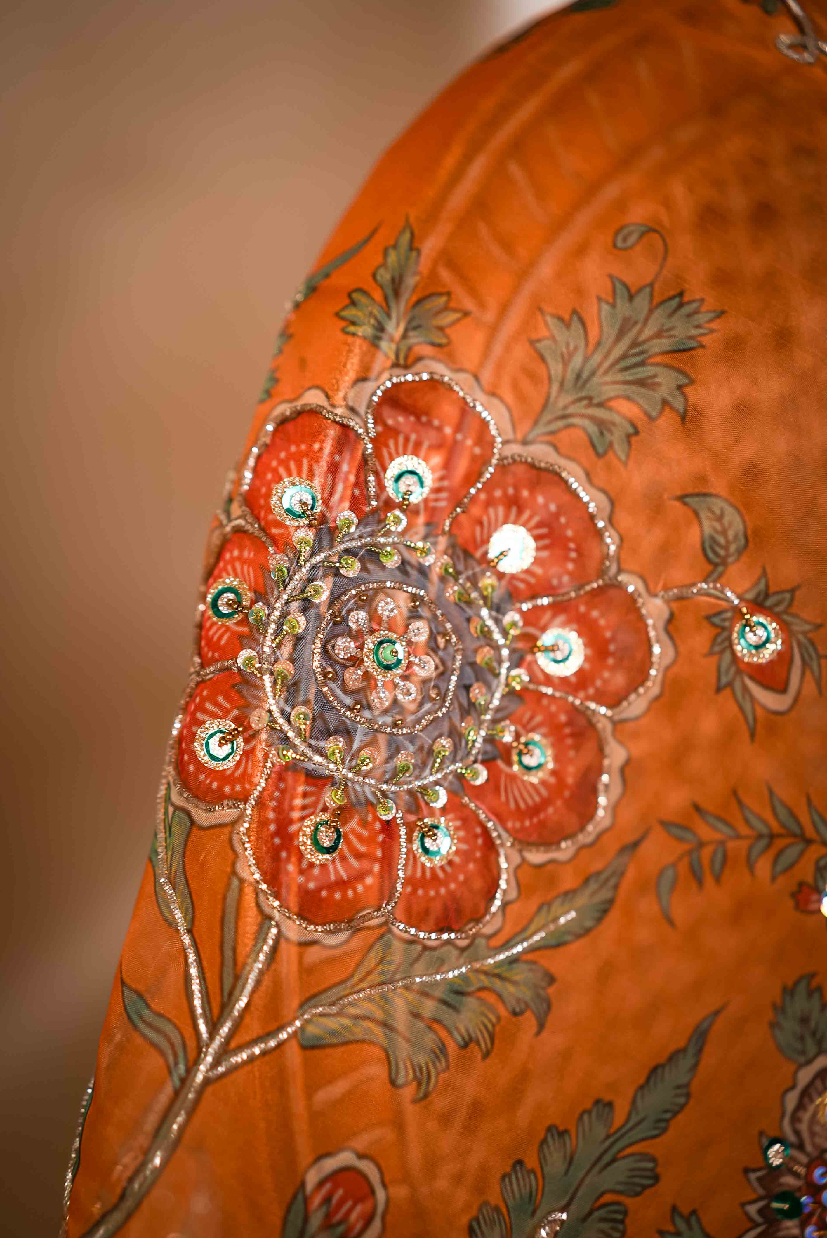 Noor e Rohini - Red Embroidered Luxury Shawl - Buy Online Pakistan
