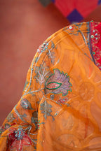 Noor e Rohini - Red Embroidered Luxury Shawl - Buy Online Pakistan