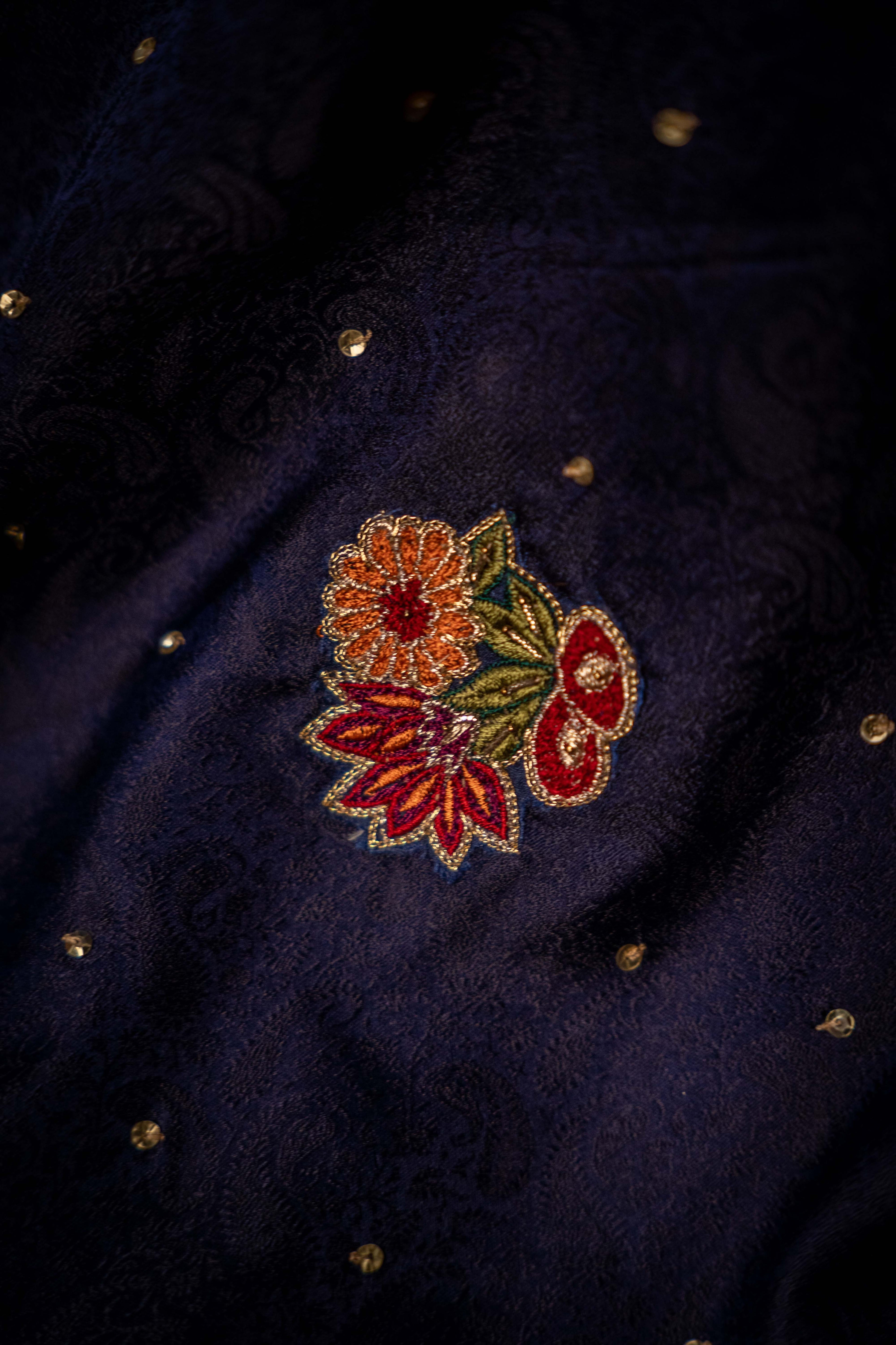 Nafees - Red Embroidered Luxury Shawl - Buy Online Pakistan
