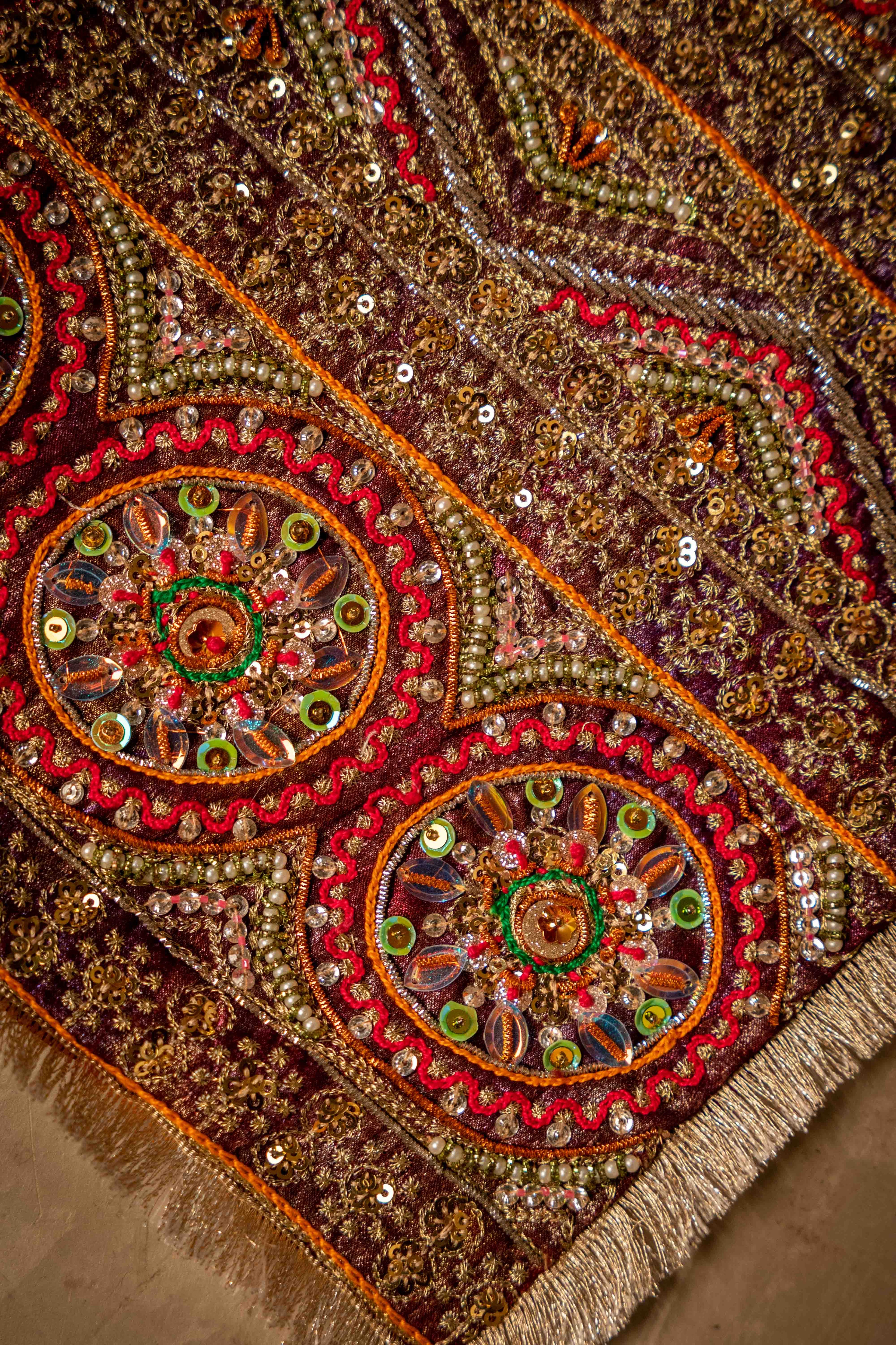 Jaamuni - Purple Embroidered Luxury Shawl - Buy Online Pakistan