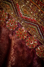 Jaamuni Detail View - Luxury Pakistani Shawl - shoppingkarado.com