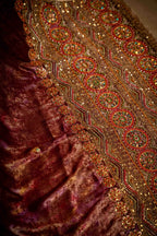 Vashah Jaamuni - Hand Embroidered Velvet Shawl - Shopping Karado