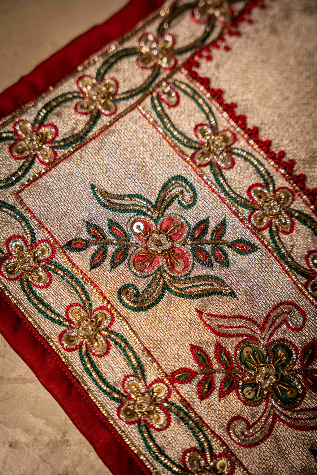 Chandni - Silver Embroidered Luxury Shawl - Buy Online Pakistan