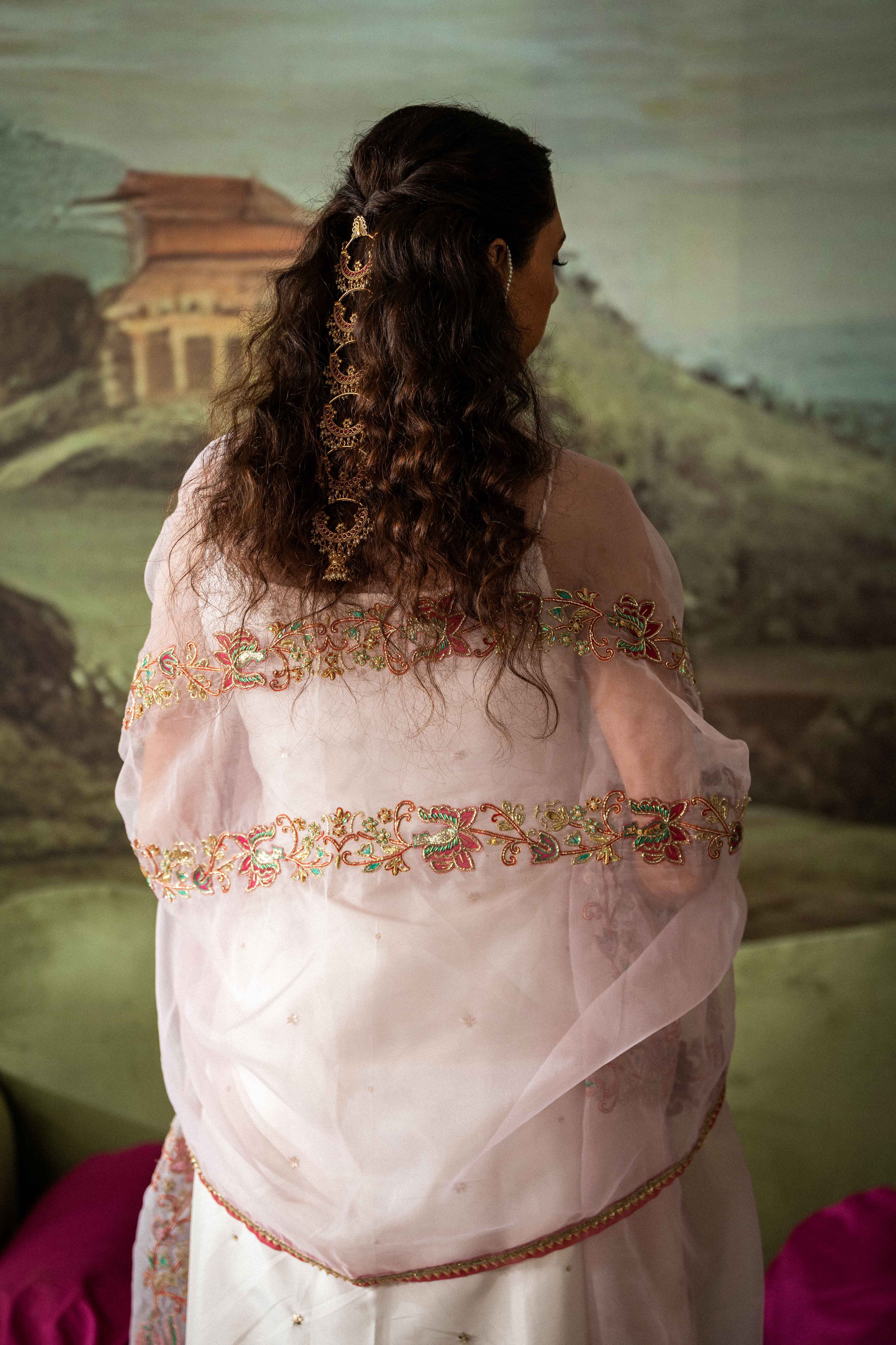 Florence - Pink Embroidered Luxury Shawl - Buy Online Pakistan
