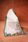 IVORY CANOPY - Handcrafted Raw Silk Shawl by Vashah - Shopping Karado