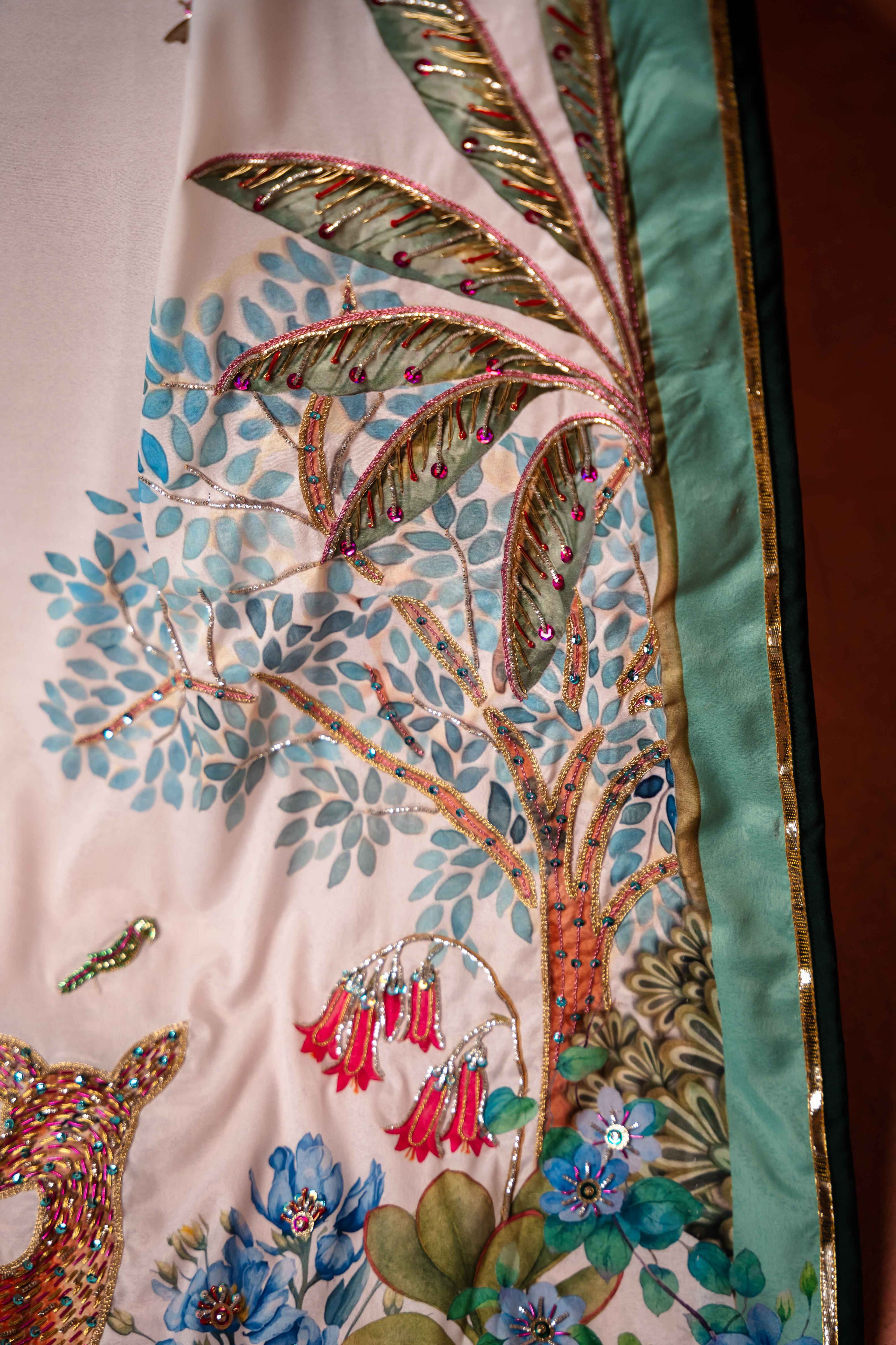 IVORY CANOPY - Red Embroidered Luxury Shawl - Buy Online Pakistan