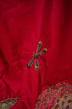 ROSE OF THE MOON Detail View - Luxury Pakistani Shawl - shoppingkarado.com