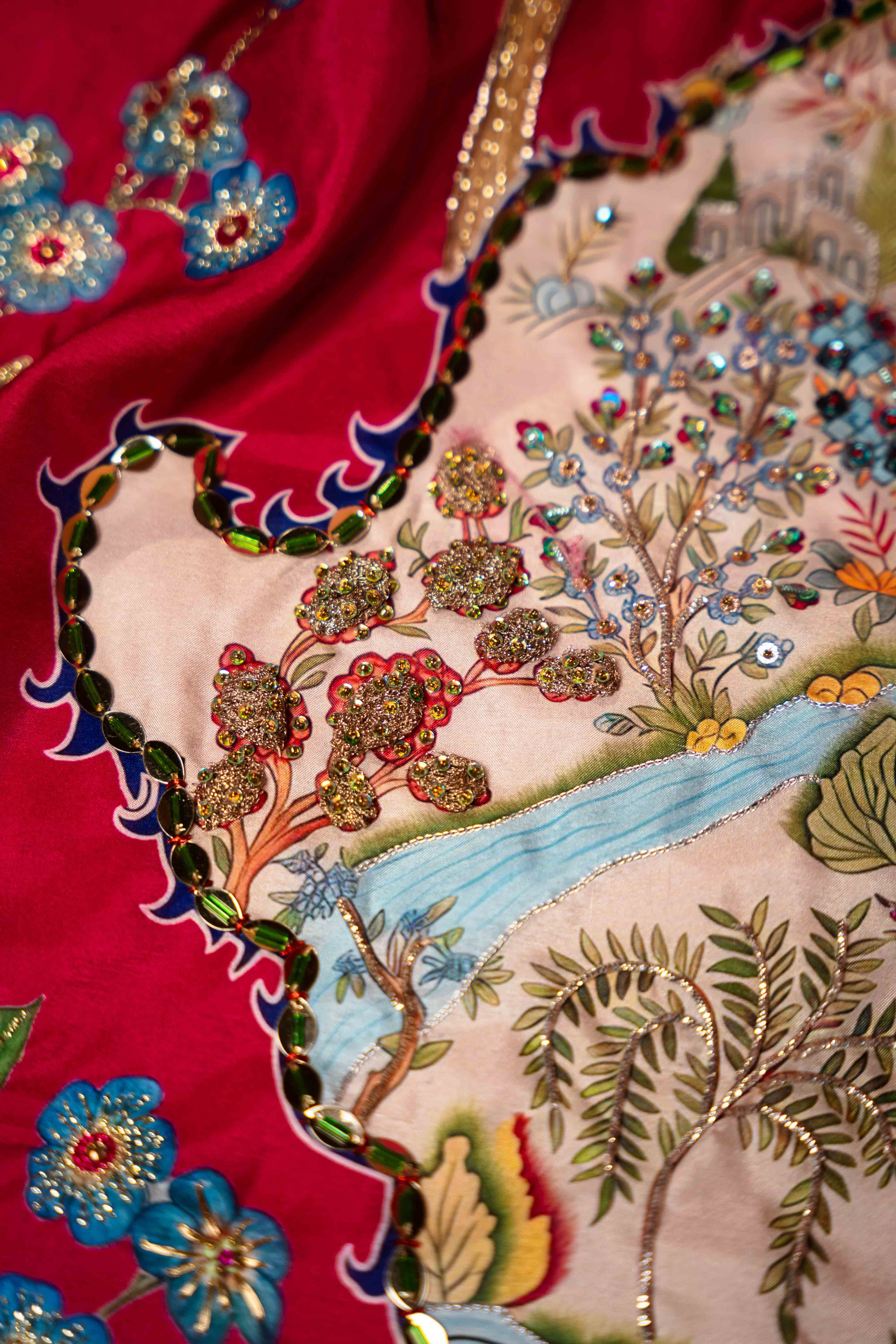 Buy ROSE OF THE MOON Online - Vashah Handcrafted Shawl - Shopping Karado