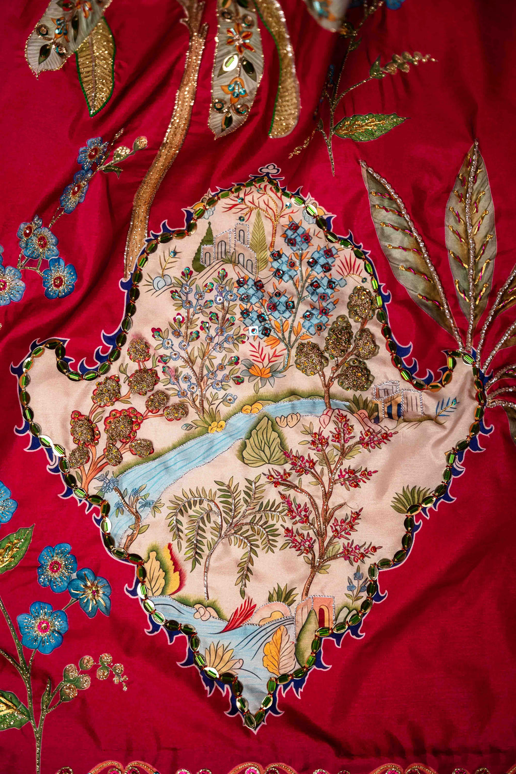 ROSE OF THE MOON - Handcrafted Raw Silk Shawl by Vashah - Shopping Karado