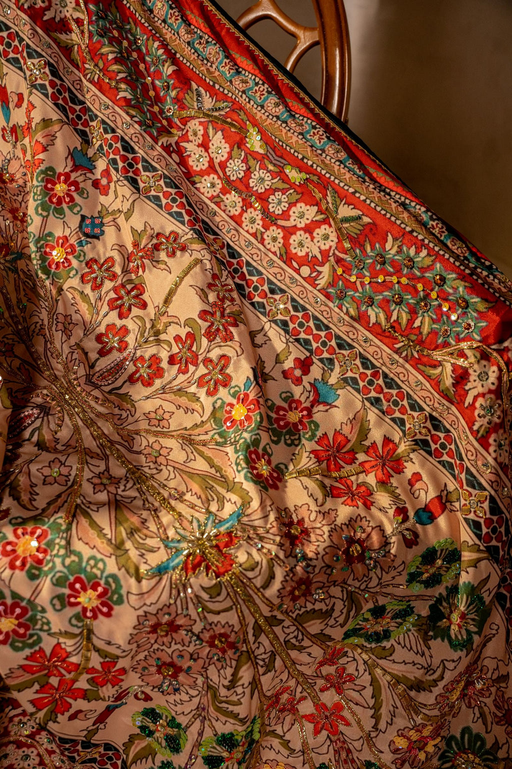 Ibtida Shawl - Red Embroidered Luxury Shawl - Buy Online Pakistan