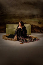 Midnight Chintz - Handcrafted Raw Silk Shawl by Vashah - Shopping Karado