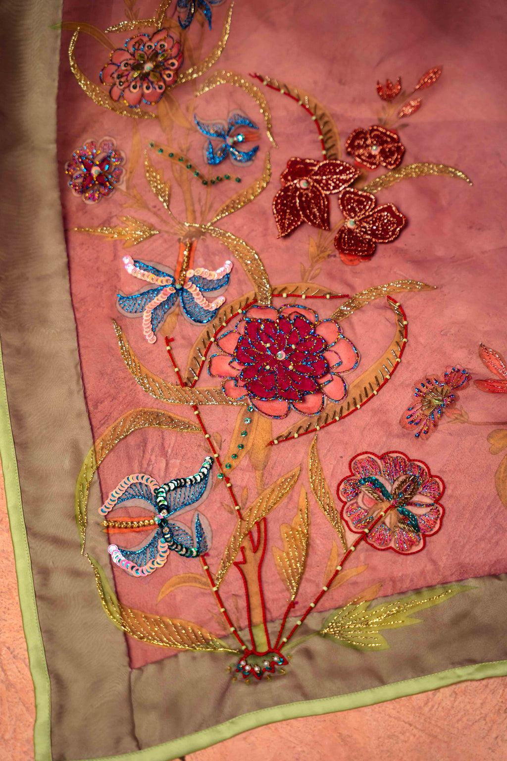AMETHYST BLOOM - Purple Embroidered Luxury Shawl - Buy Online Pakistan