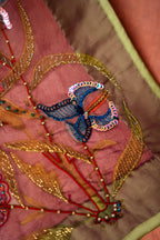 AMETHYST BLOOM Detail View - Luxury Pakistani Shawl - shoppingkarado.com