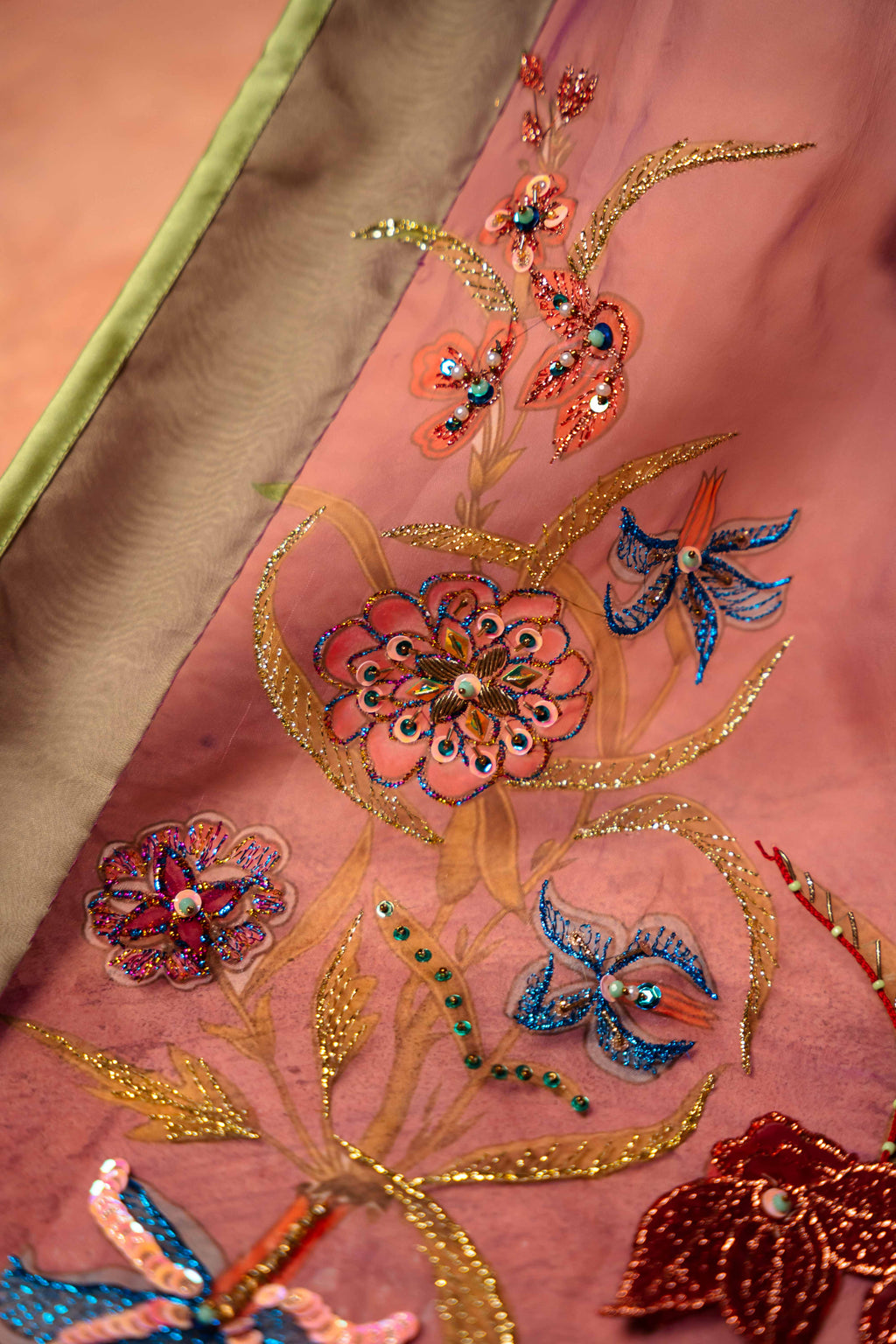 AMETHYST BLOOM - Handcrafted Silk Shawl by Vashah - Shopping Karado