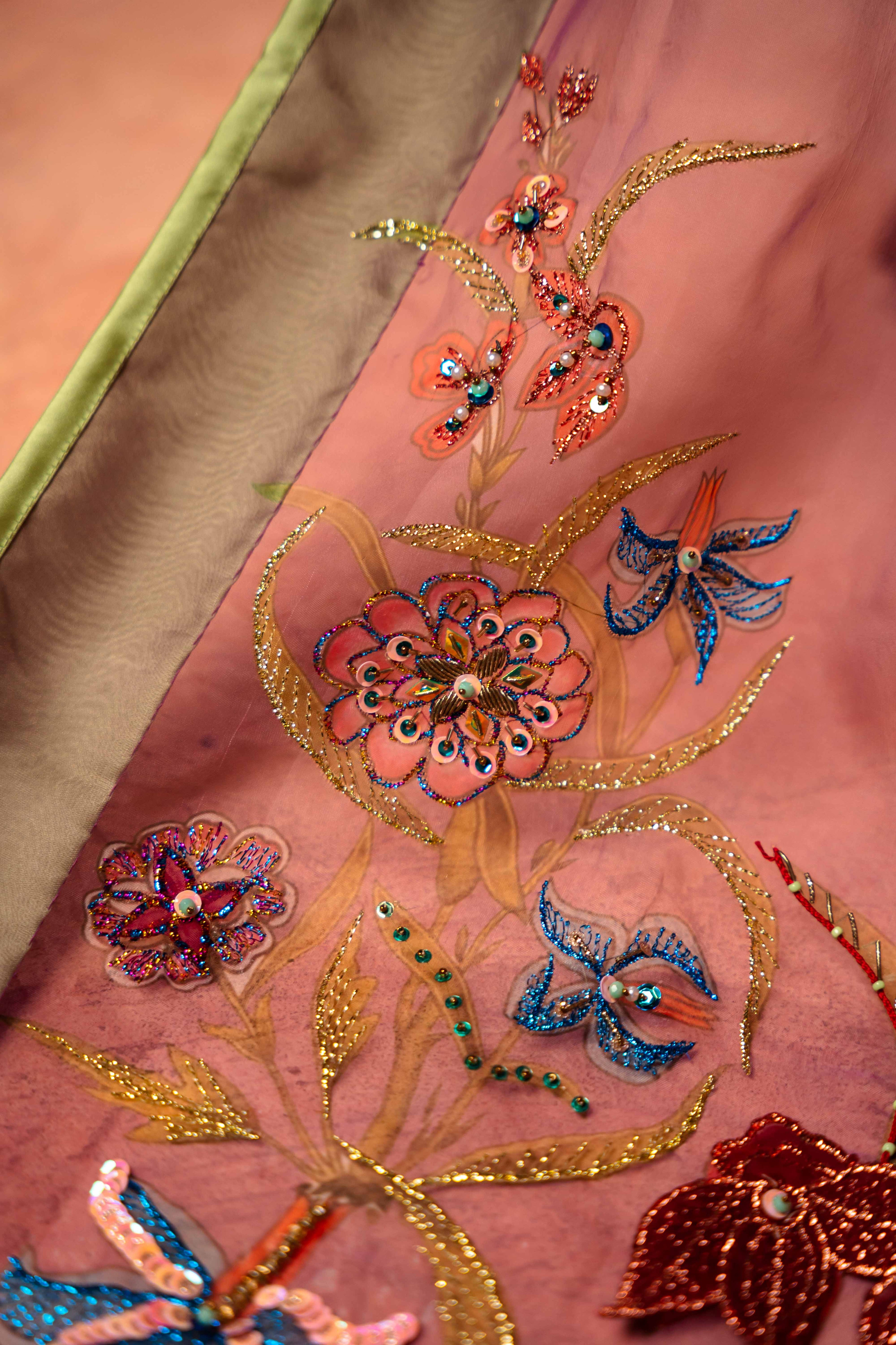 AMETHYST BLOOM - Handcrafted Silk Shawl by Vashah - Shopping Karado