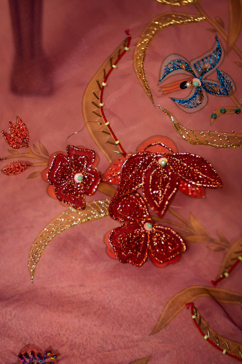 AMETHYST BLOOM - Purple Embroidered Luxury Shawl - Buy Online Pakistan