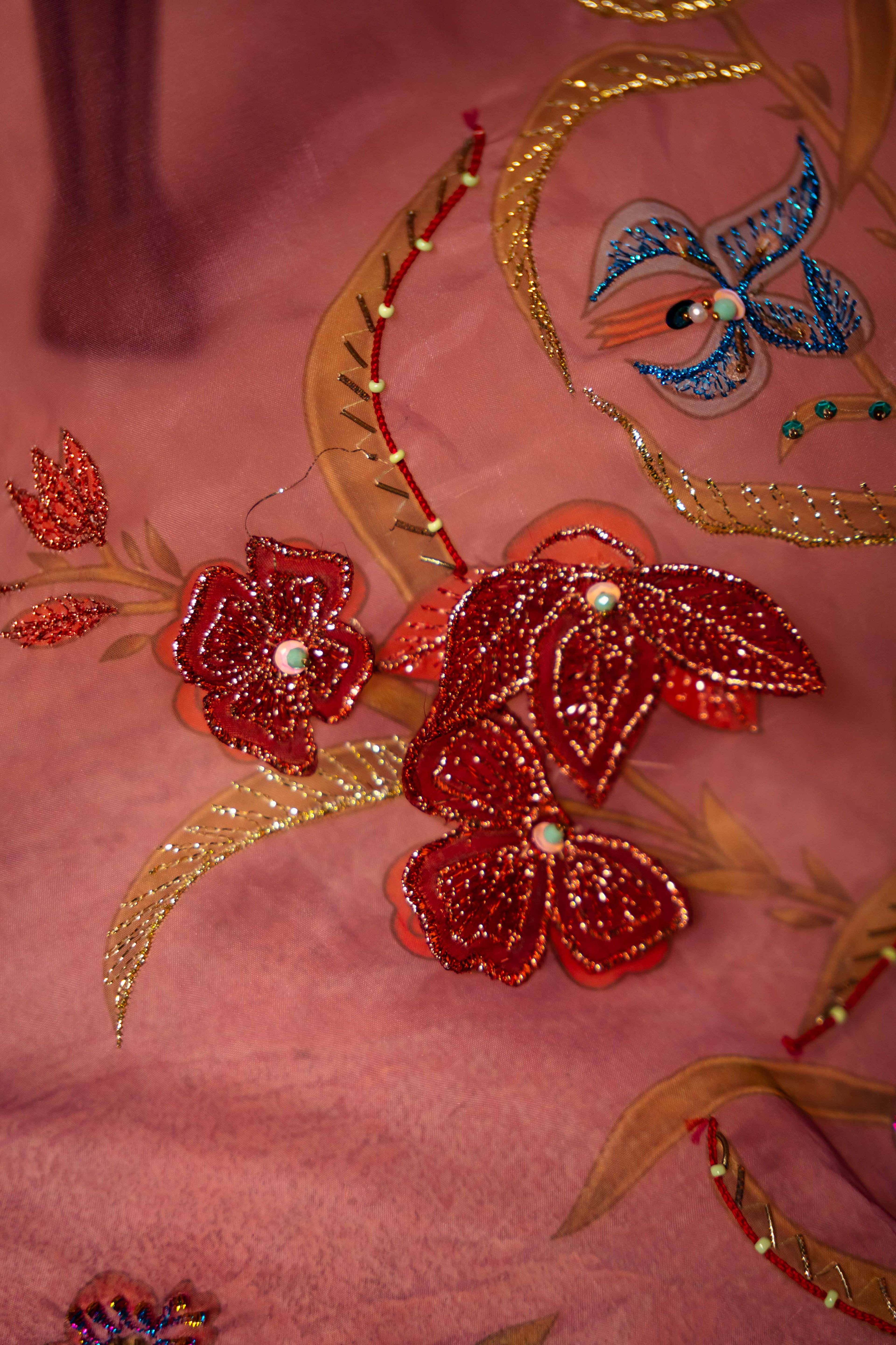 AMETHYST BLOOM - Purple Embroidered Luxury Shawl - Buy Online Pakistan
