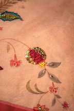 Vashah FIRST LIGHT - Hand Embroidered Organza Shawl - Shopping Karado