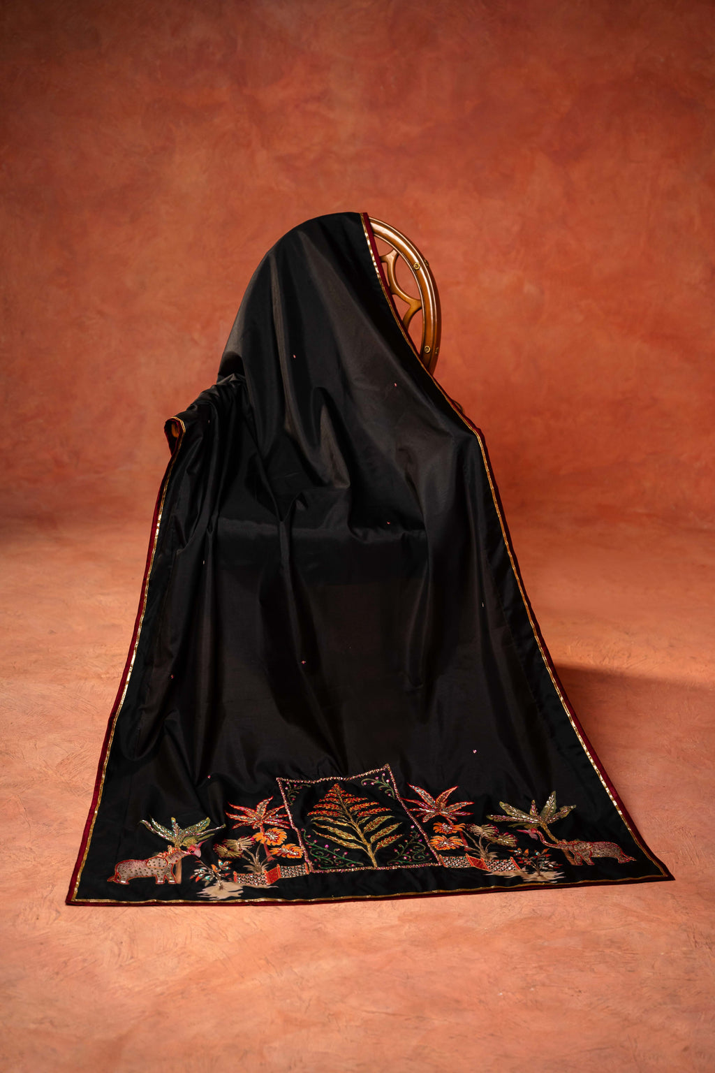 THE EMPEROR’S MARK - Handcrafted Raw Silk Shawl by Vashah - Shopping Karado