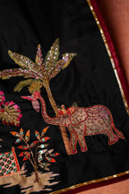 THE EMPEROR’S MARK - Red Embroidered Luxury Shawl - Buy Online Pakistan