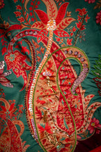 Jabee'n Dupatta - Red Embroidered Luxury Shawl - Buy Online Pakistan